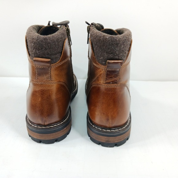 Franco Fortini Mens Superior Leather Lace Up Cap Toe Boots Brown 354093 Size 10 main image 5